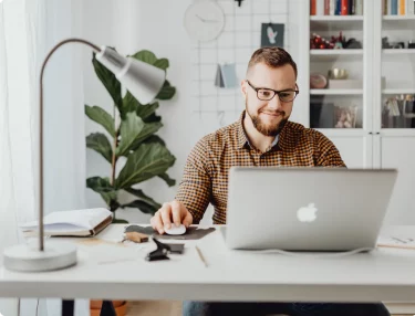 Person on laptop creating a professional email address.