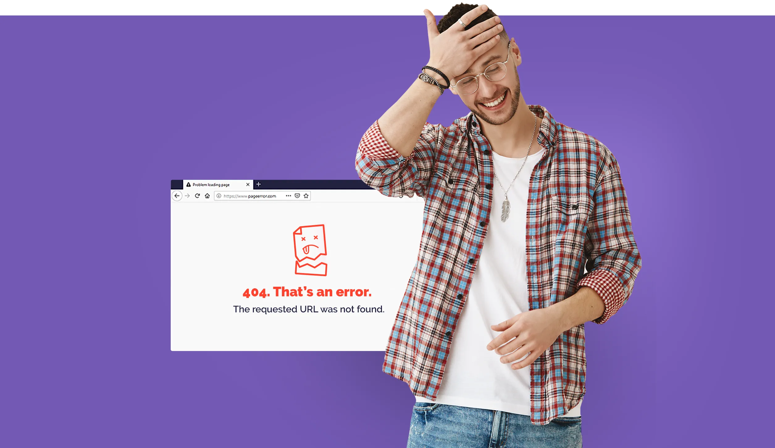 Man with website showing relief at having a website backup plan.